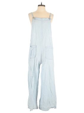 Velvet by Graham & Spencer Light Blue Wide-Leg Denim Overalls